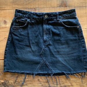 Top shop Denim Black Mini Skirt